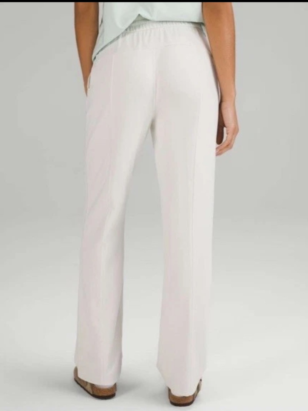 Lululemon Softstreme High-Rise Pant Full Length Wide Leg Bone Cream Beige 12